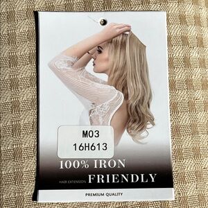 100% Iron Friendly Blonde Hair Extensions - M03 16H613